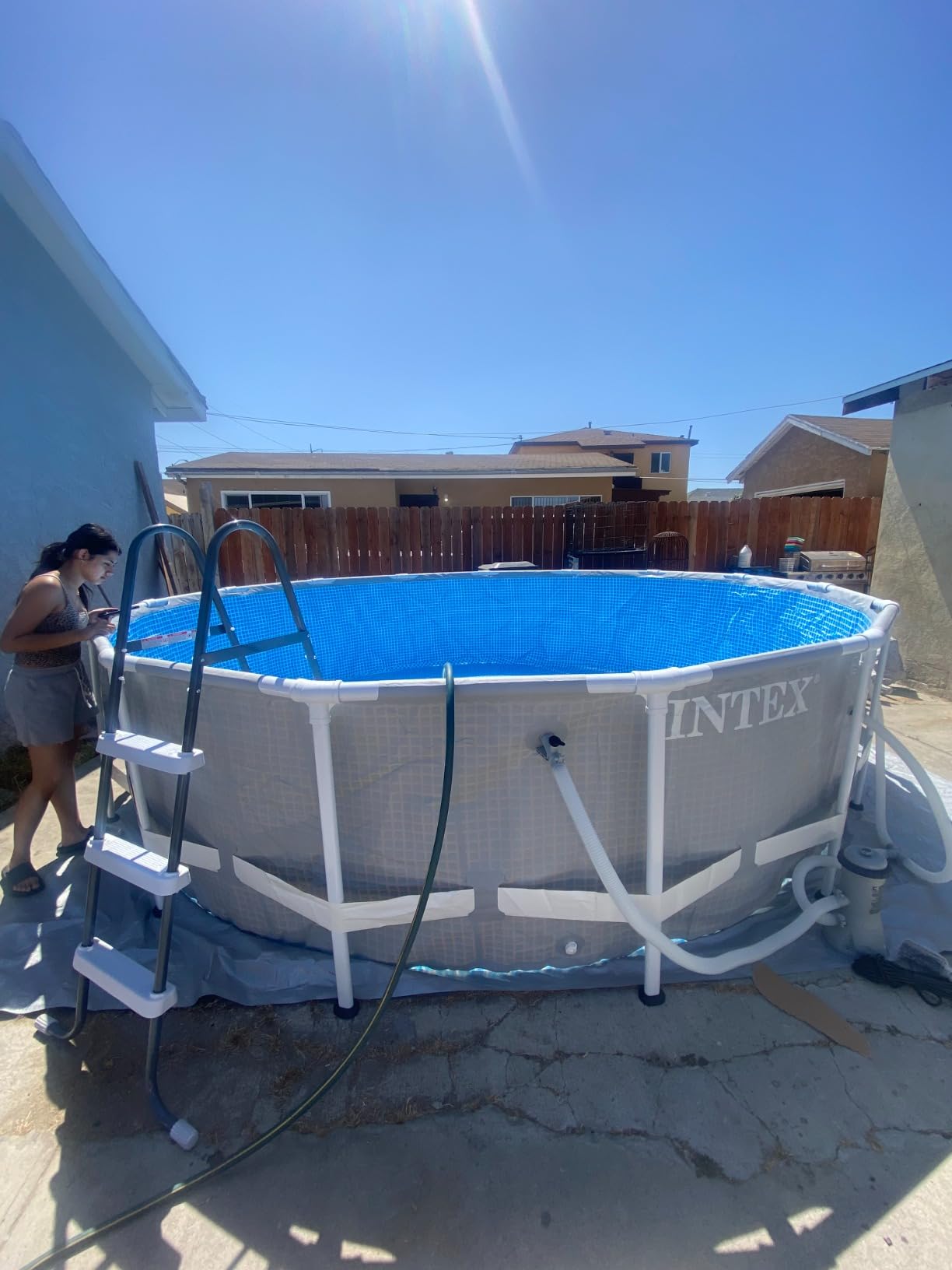 INTEX Prism Frame 20ft x 52in Round Above Ground Swimming Pool Set w/Pump customer photo 1