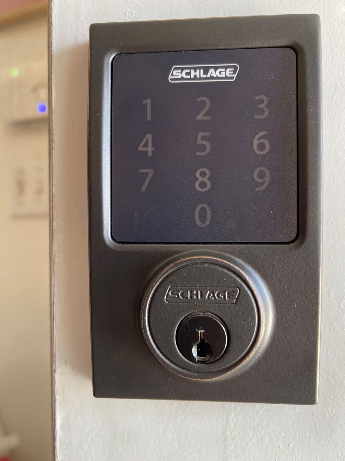 Schlage Connect Smart Deadbolt Lock with Century Trim, Satin Nickel | Touchscreen keypad deadbolt, Z-Wave Plus smart lock, Ring alarm compatible, Easy install, BE469 customer photo 2