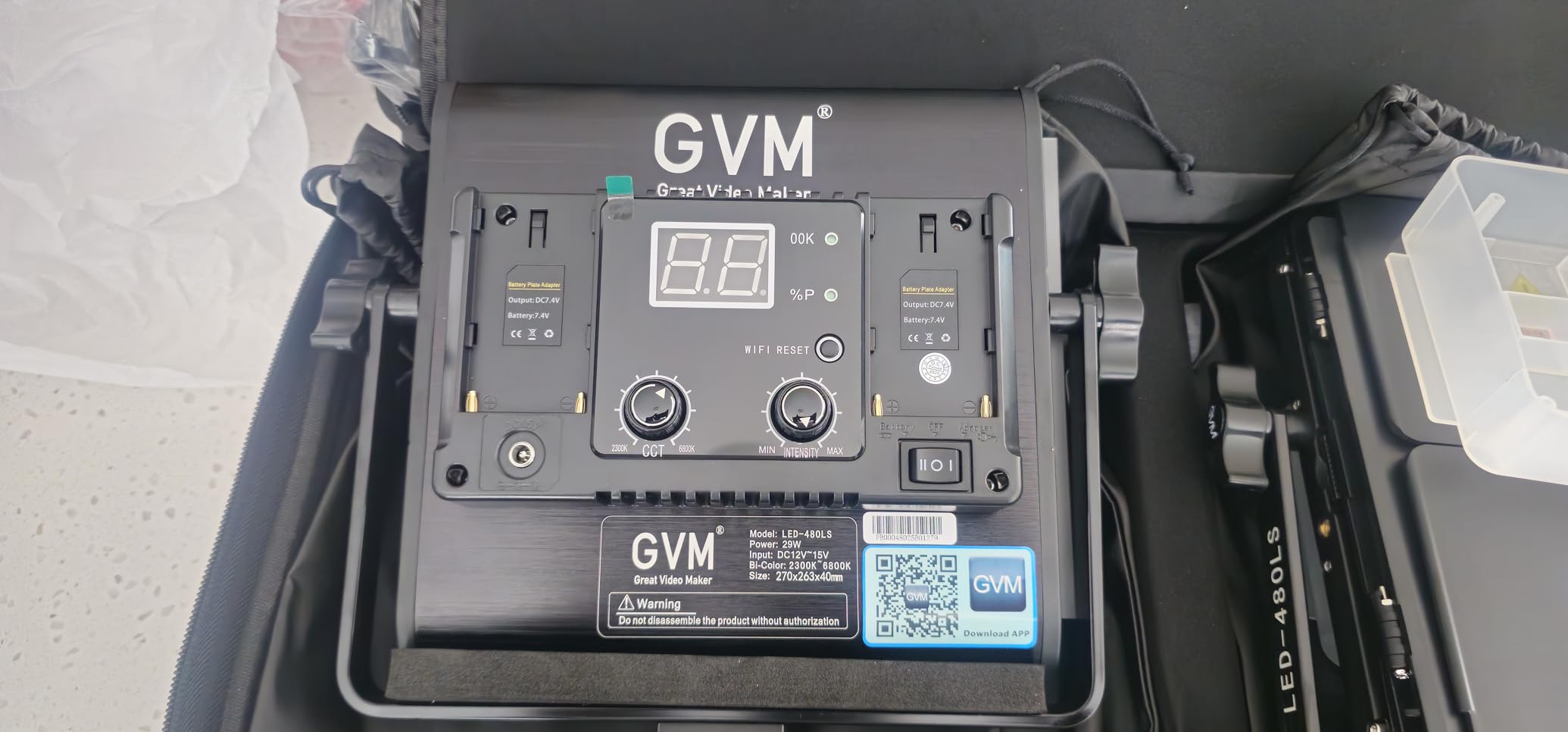 GVM 2 Pack LED Video Lighting Kits with APP Control, Bi-Color Variable 2300K~6800K with Digital Display, CRI97+ TLCI97 customer photo 1