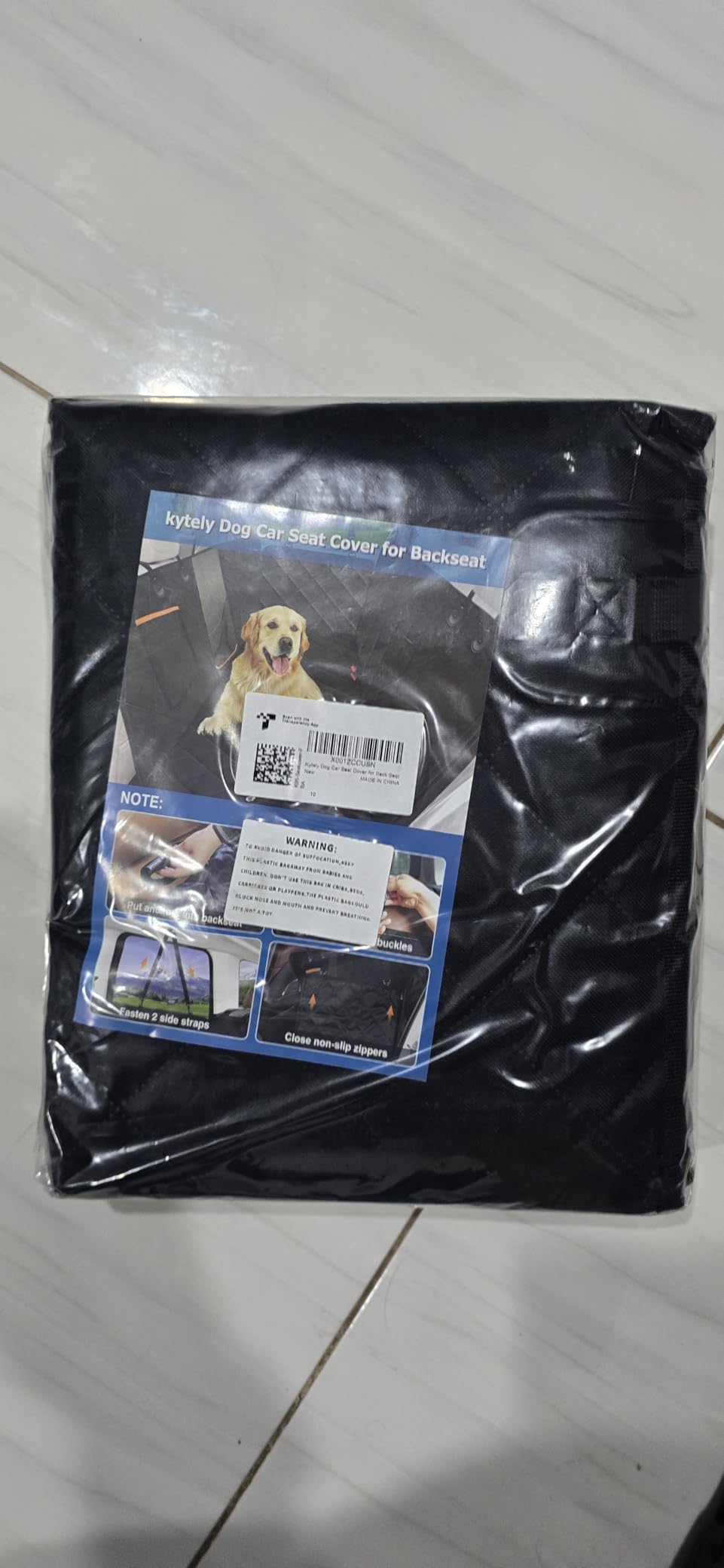 Kytely Dog Car Seat Cover for Back Seat, Waterproof Hammock for Car&SUV customer photo 1