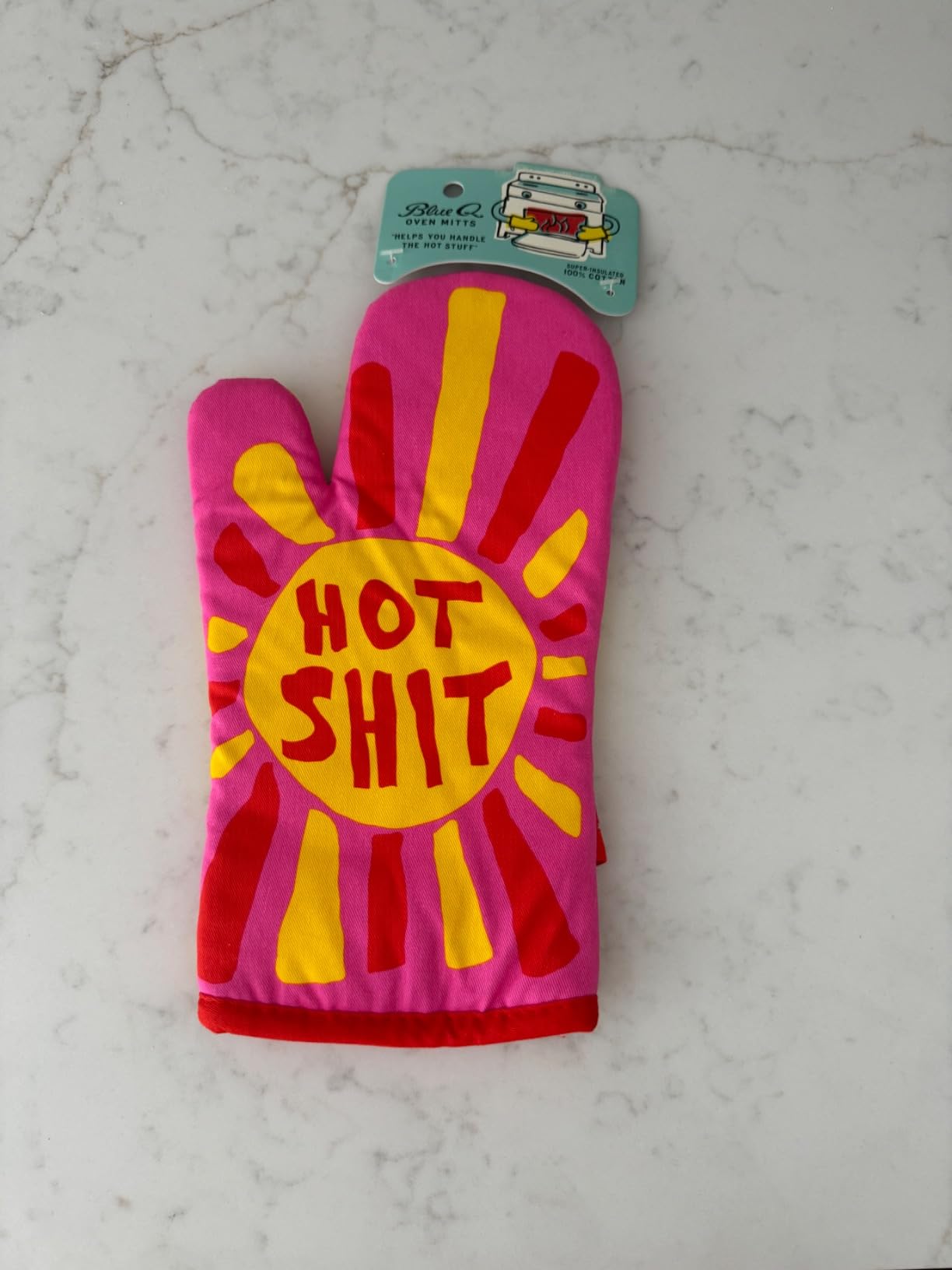 Blue Q Oven Mitts - Cute Kitchen Accessories & Kitchen Gifts - The Secret | Cute Oven Mitts with unique artwork, Super-Insulatted Quilting, Easy care maintenance, Kitchen gifts for women and home cooks customer photo 2