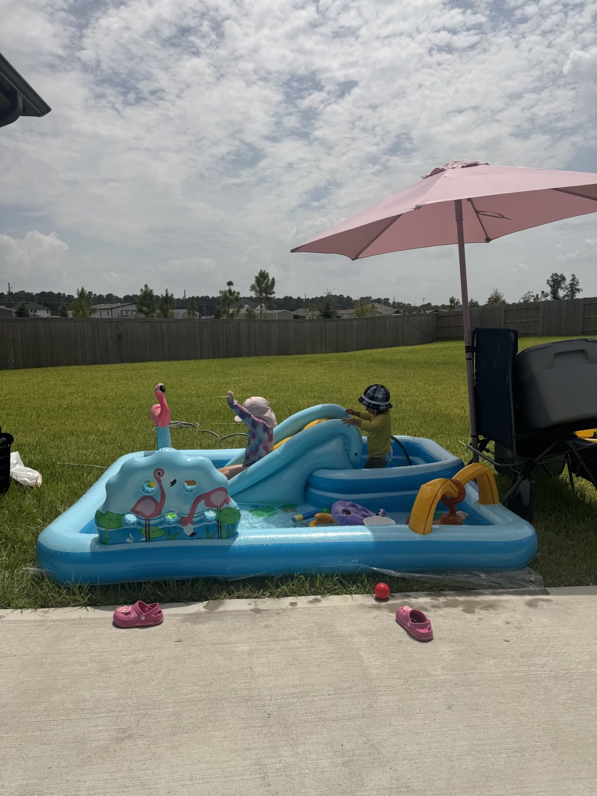 INTEX Jungle Adventure Inflatable Water Slide Park & Kiddie Swimming Pool customer photo 1