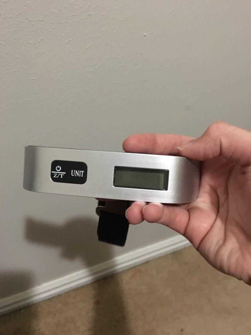 Digital Hanging Luggage Scale with Backlit for Travel, Portable Handheld Suitcase Weight Scale with Hook, 110 Pounds, Battery Included customer photo 1