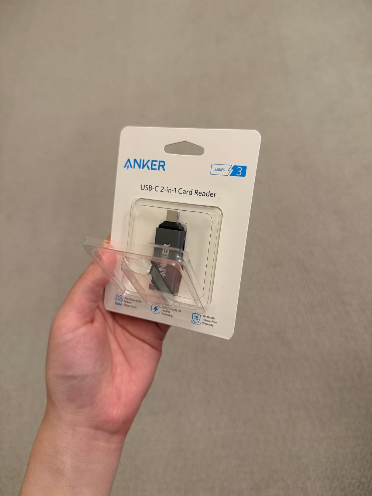 Anker SD Card Reader USB C, Dual Slots USB Type C to Micro SD Card Adapter | For iPhone and Laptops, Card Viewer with Dual Slots for SDXC/SDHC/SD/Micro SDXC/MicroSD/Micro SDHC/UHS-I Cards customer photo 1