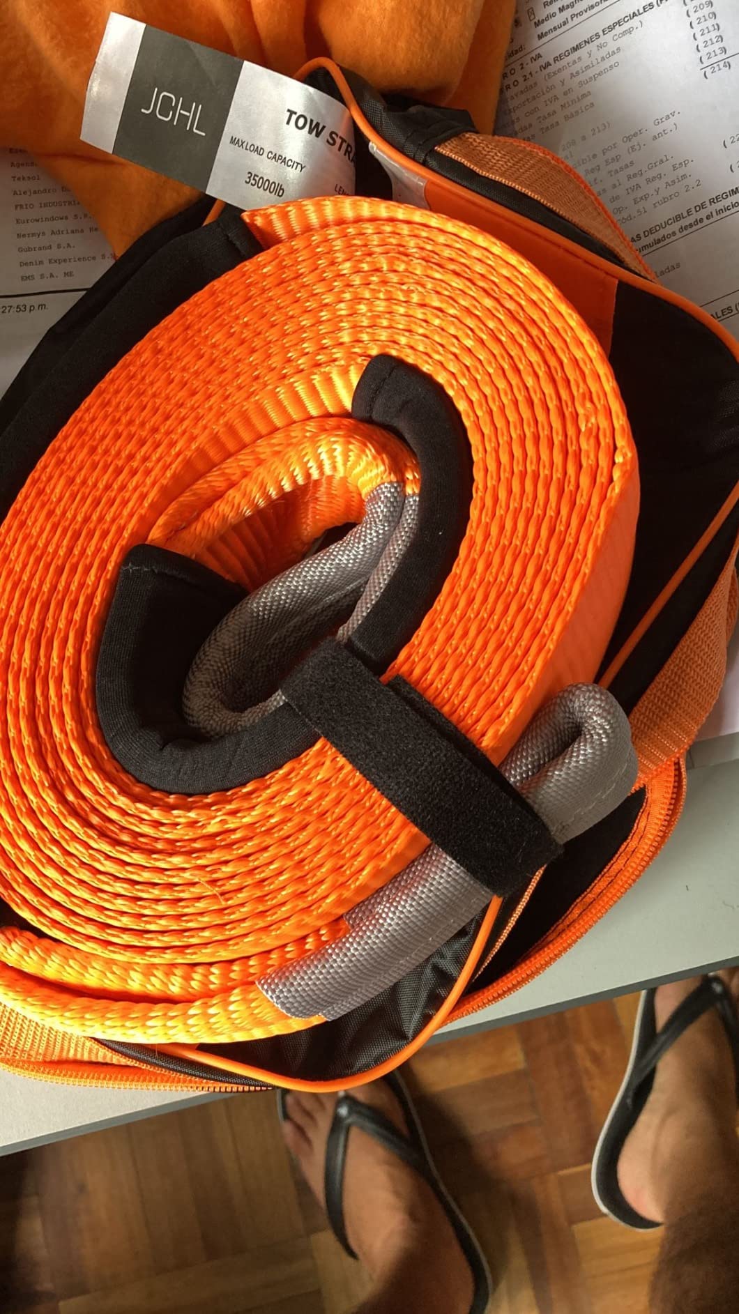 Nylon Tow Strap with Hooks 2”x20’ Car Vehicle Heavy Duty Recovery Rope 20,000 lbs Capacity Tow Rope for Car Truck Jeep ATV SUV customer photo 1