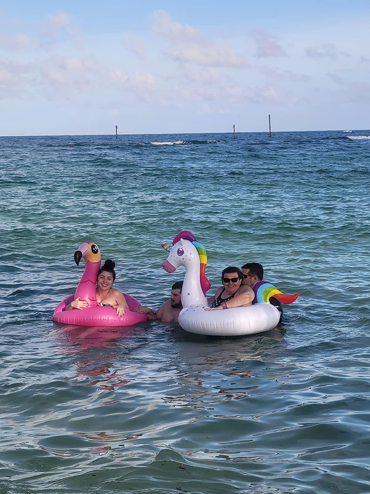 JOYIN 2-Pack Flamingo Unicorn Pool Float - Fun Floaties Inflatable Swimming Pool Tubes Toys Party Decorations, Summer Vacation Lake Beach Floaty Swim Rings Raft Lounger for Adults & Kids customer photo 1