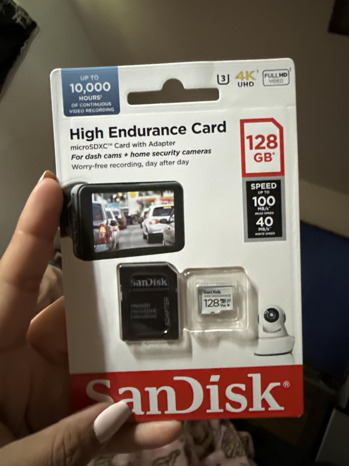 SanDisk 64GB High Endurance Video microSDXC Card with Adapter for Dash Cam and Home Monitoring Systems - C10, U3, V30, 4K UHD, Micro SD Card - SDSQQNR-064G-GN6IA customer photo 2