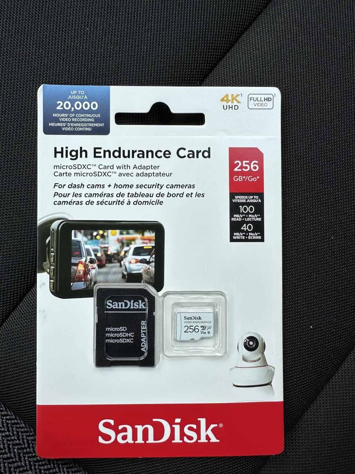 SanDisk 256GB High Endurance Video microSDXC Card + Adapter | V30, 4K UHD, C10, U3, Ideal for Dash Cam & Home Monitoring Systems, Record Up to 40,000 Hours of Video - SDSQQNR-256G-GN6IA customer photo 2