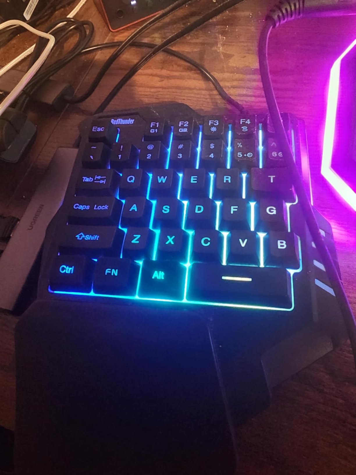 RedThunder One Handed Gaming Keyboard RGB Backlit 35 Keys Portable Mini Gaming Keypad Ergonomic Game Controller for PC Gamer customer photo 2