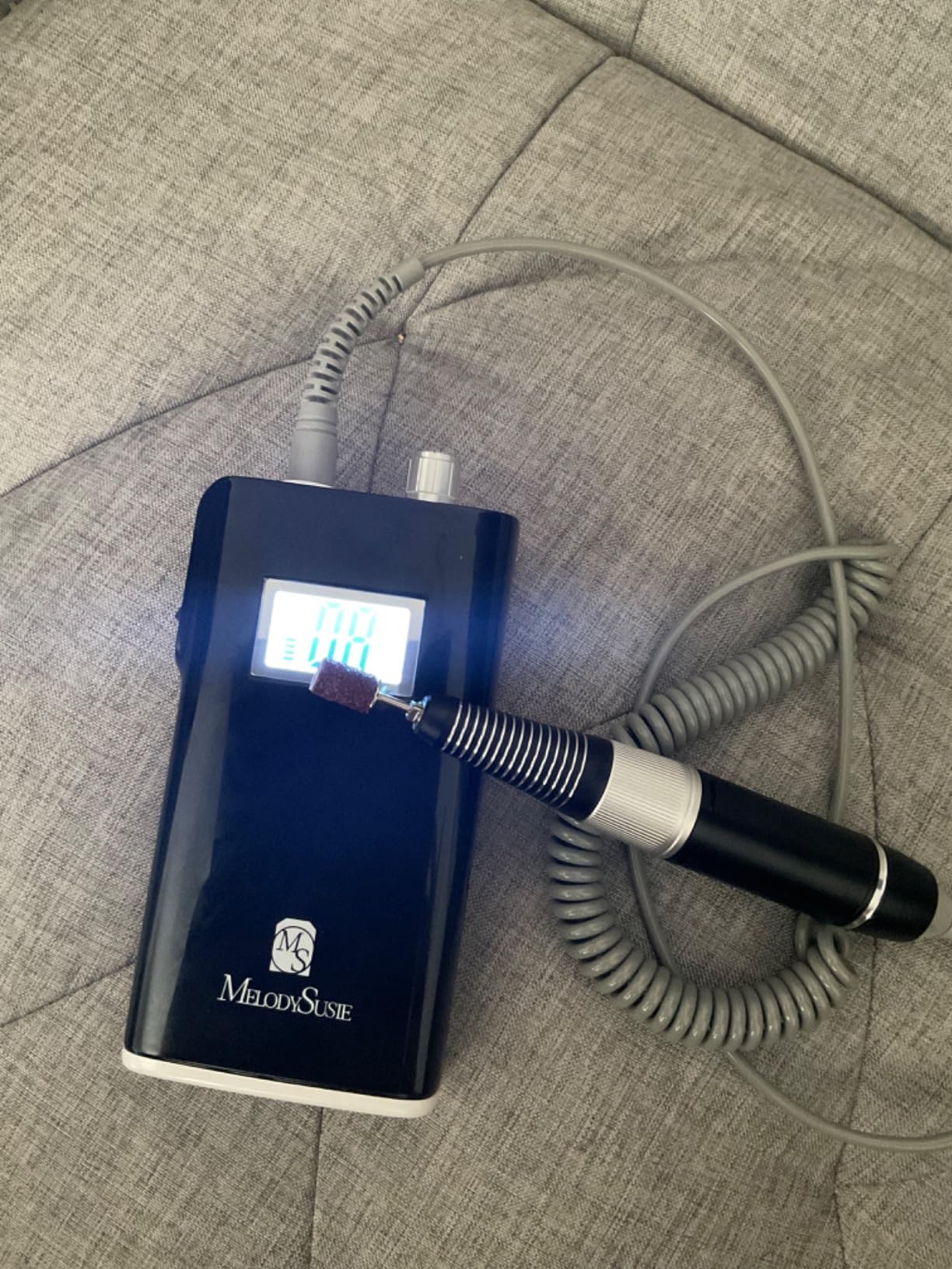 MelodySusie Portable Clip-On Nail Drill SC320H for Gel Removal & Nail Prep | 30000RPM, Cordless, 6000mAh Battery, 10-14h Runtime, Scamander, LED Display, Stepless Speed, Low Heat, Nail Polishing customer photo 2