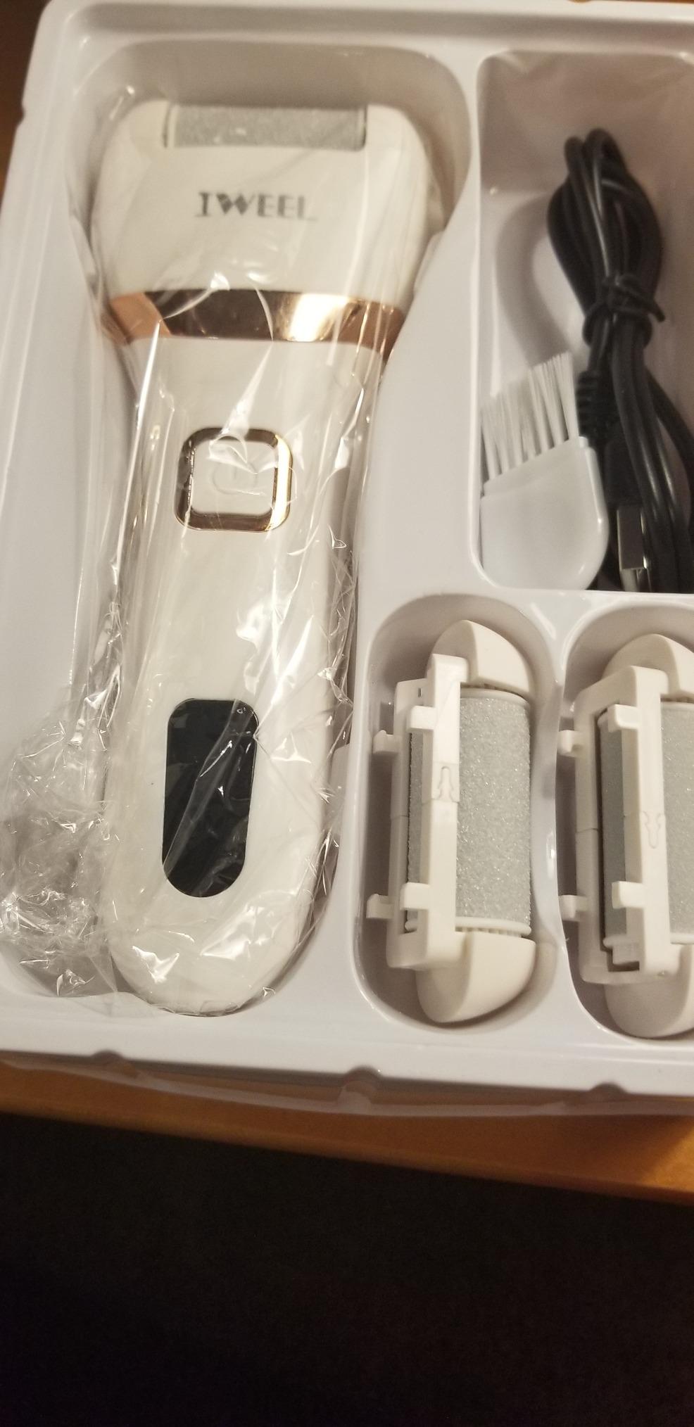 Callus Remover for Feet Shaver Rechargeable Electric Foot File Pedicure Tools for Feet Professional Callous Shaver Waterproof Pedicure kit for Cracked Heels and Dead Skin customer photo 1
