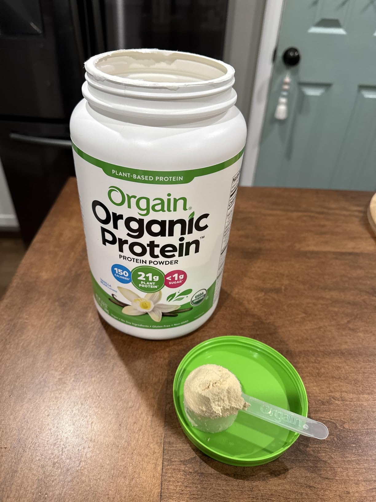 Orgain Organic Vegan 21g Protein + Superfoods Powder, Vanilla Bean, 2.02lb customer photo 2
