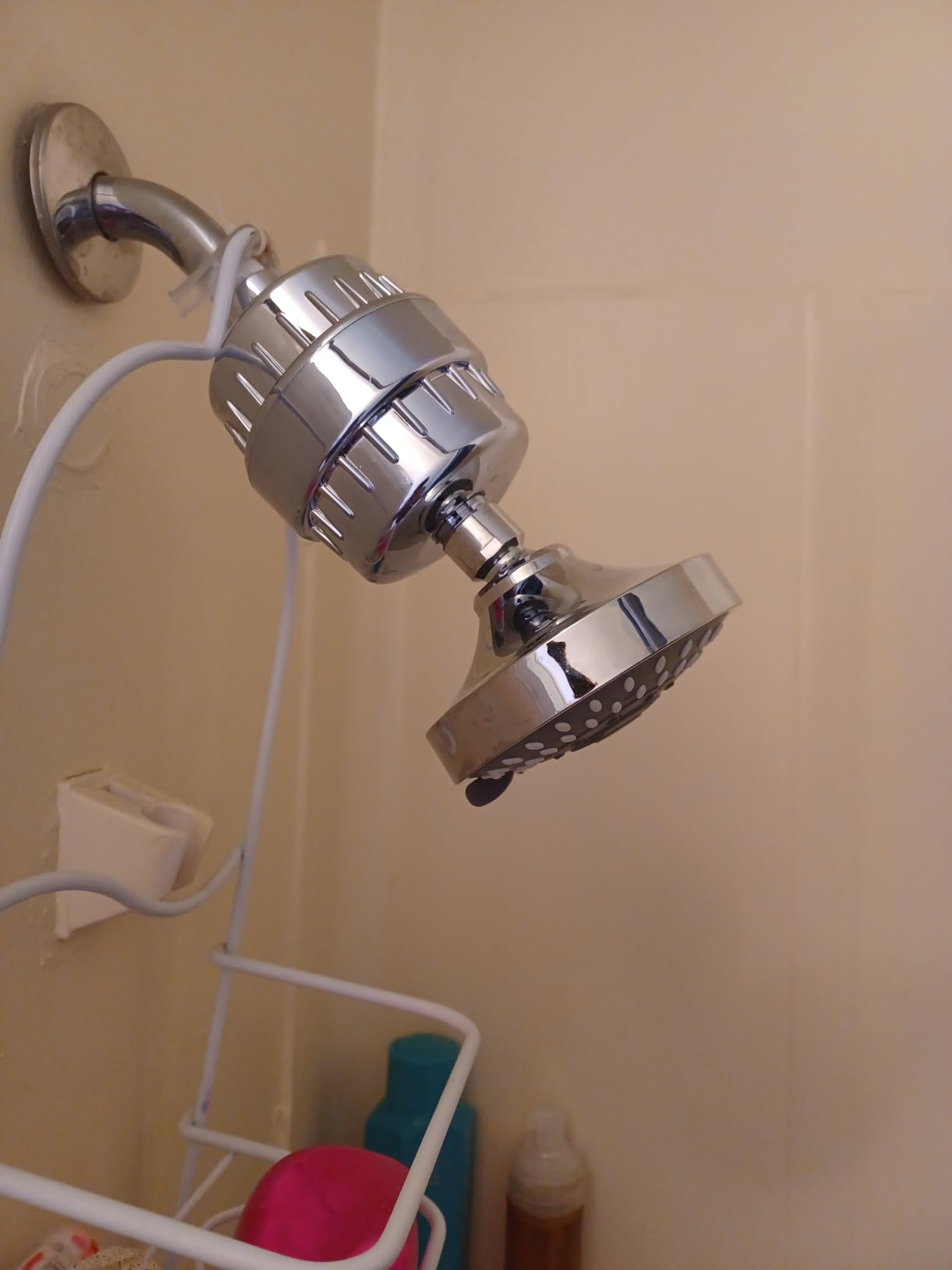 FEELSO Shower Head with Shower Filter, Filtered Shower Head for Hard Water | High Pressure, Anti-clog Nozzles, 5 Spray Showerhead, 15 Stage Water Softener Filters, Remove Chlorine and Harmful Substances customer photo 2