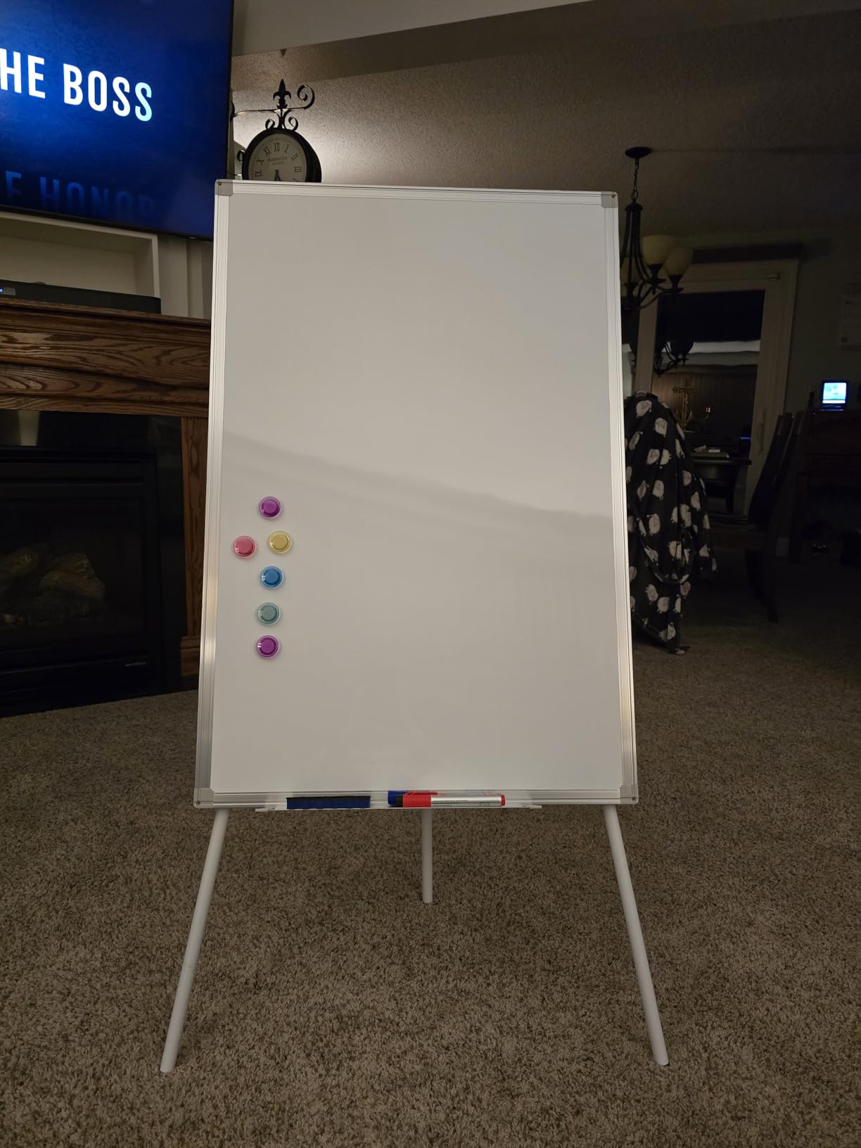 Maxtek Easel Whiteboard 36 x 24 in, Stand Tripod with Height Adjustable customer photo 2