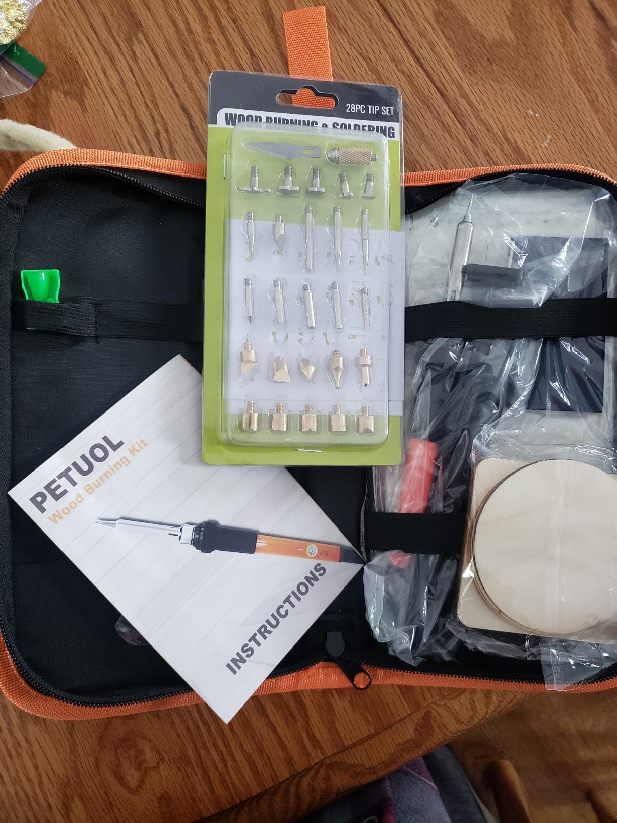 Wood Burning Kit, 110 Pieces Wood Burning Tool with Adjustable Temperature 200-420°C, Professional Wood Burner Pen for Embossing Carving Soldering customer photo 2