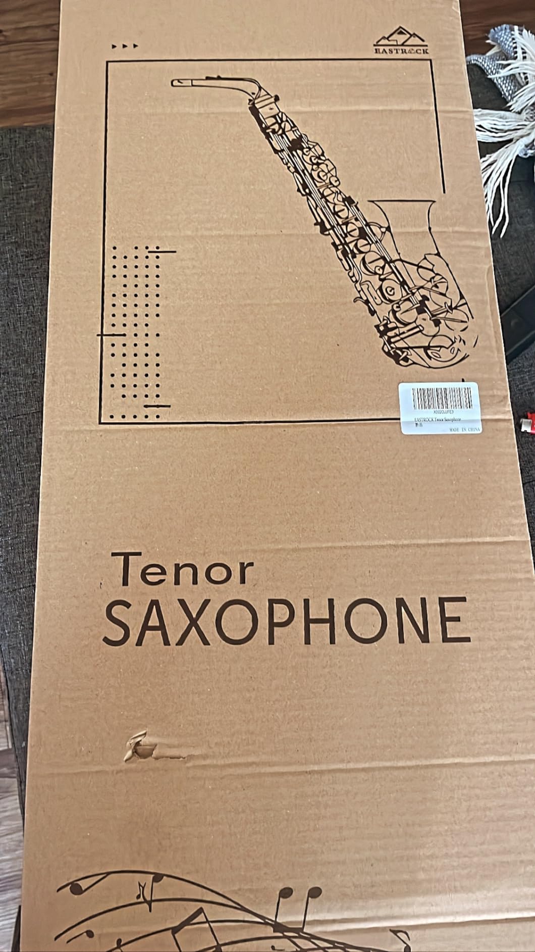 EASTROCK B Flat Tenor Saxophone Golden for Beginners Students Musicians customer photo 1