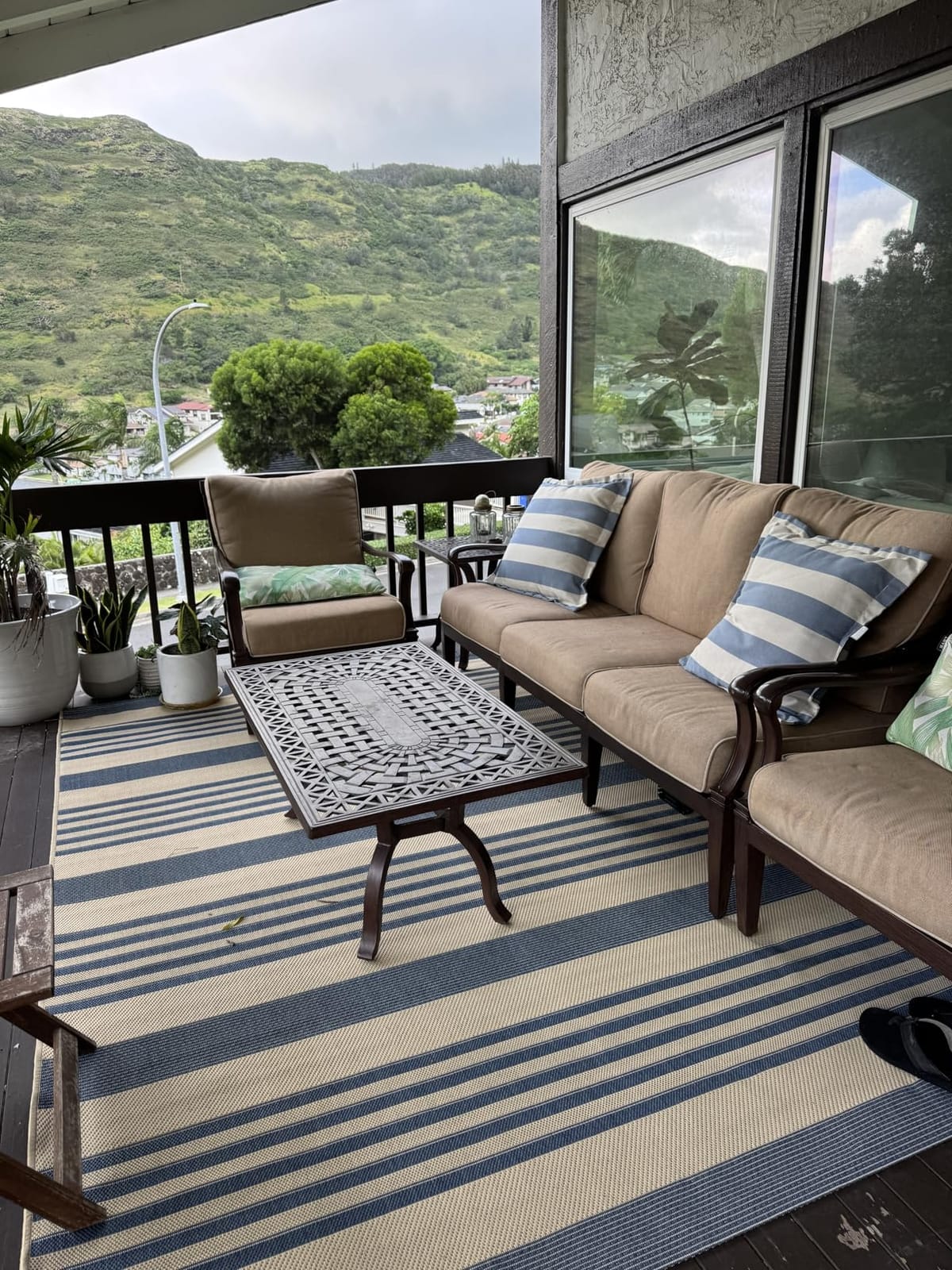 SAFAVIEH Washable Rug Outdoor Courtyard Collection - 8' x 10', Black & Bone, Non-Shedding & Easy Cleaning, Ideal for Patio, Backyard, Mudroom, DIning Space (CY6062-216) customer photo 1