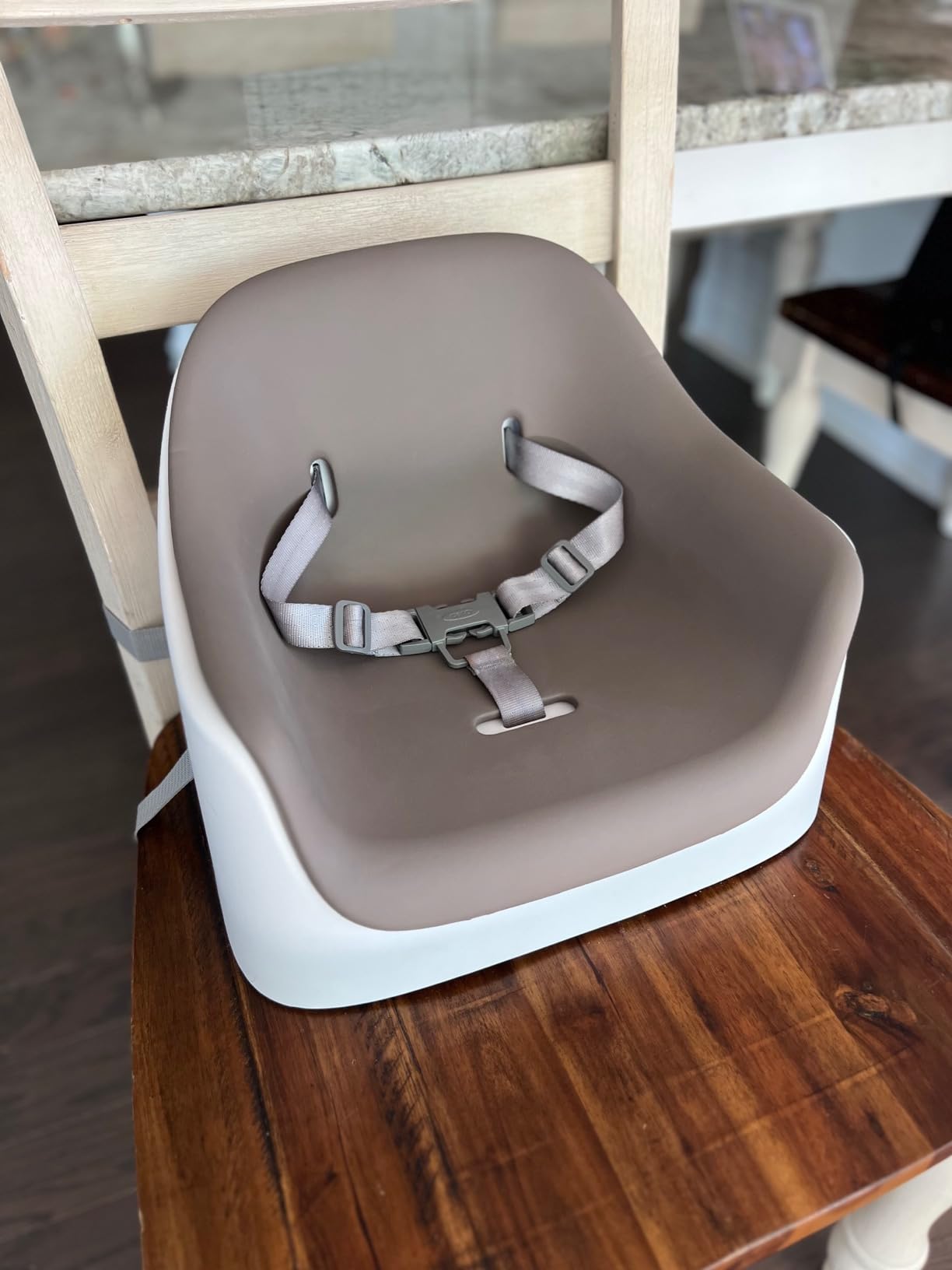 OXO Tot Nest Toddler Booster Seat for Kitchen with Removable Cushion, Gray customer photo 2