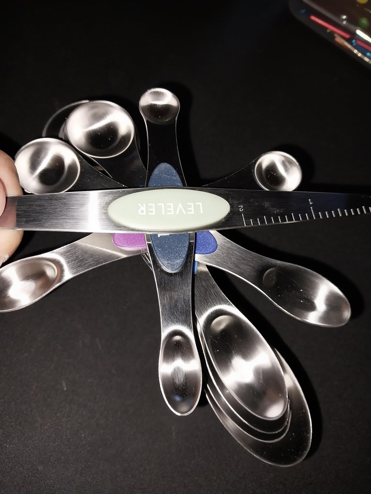 Spring Chef Magnetic Measuring Spoons Set of 8 for Kitchen, Multicolor customer photo 2