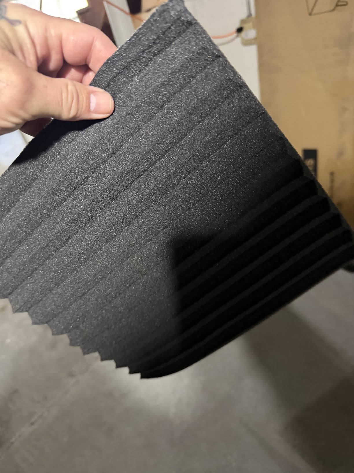 96 Pack Allxinlog Absorb the echo Acoustic Foam Panel Wedge Studio Soundproofing Wall Tiles 12