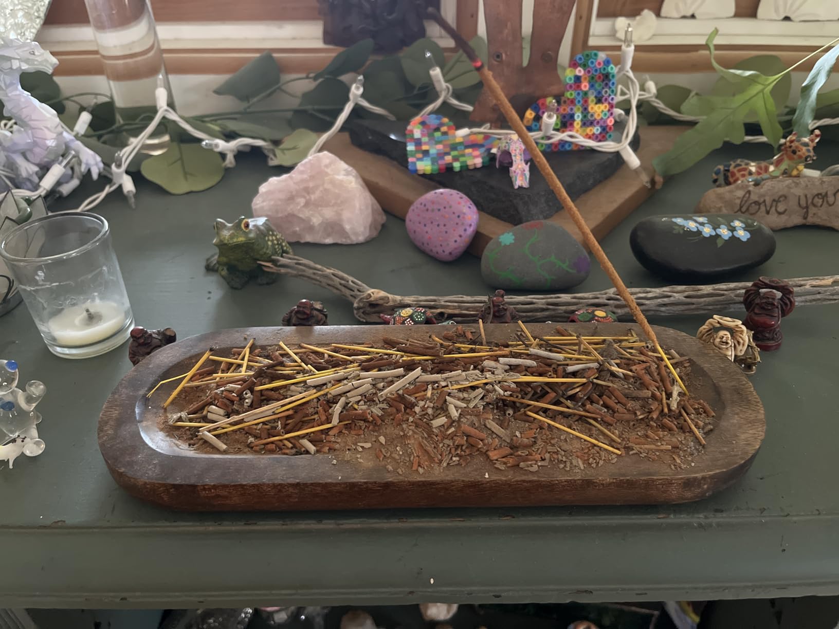 Kaizen Casa Incense Burner Stick Holder Ash Catcher Wooden Handmade Modern Gift Wood Home Decor Size (11