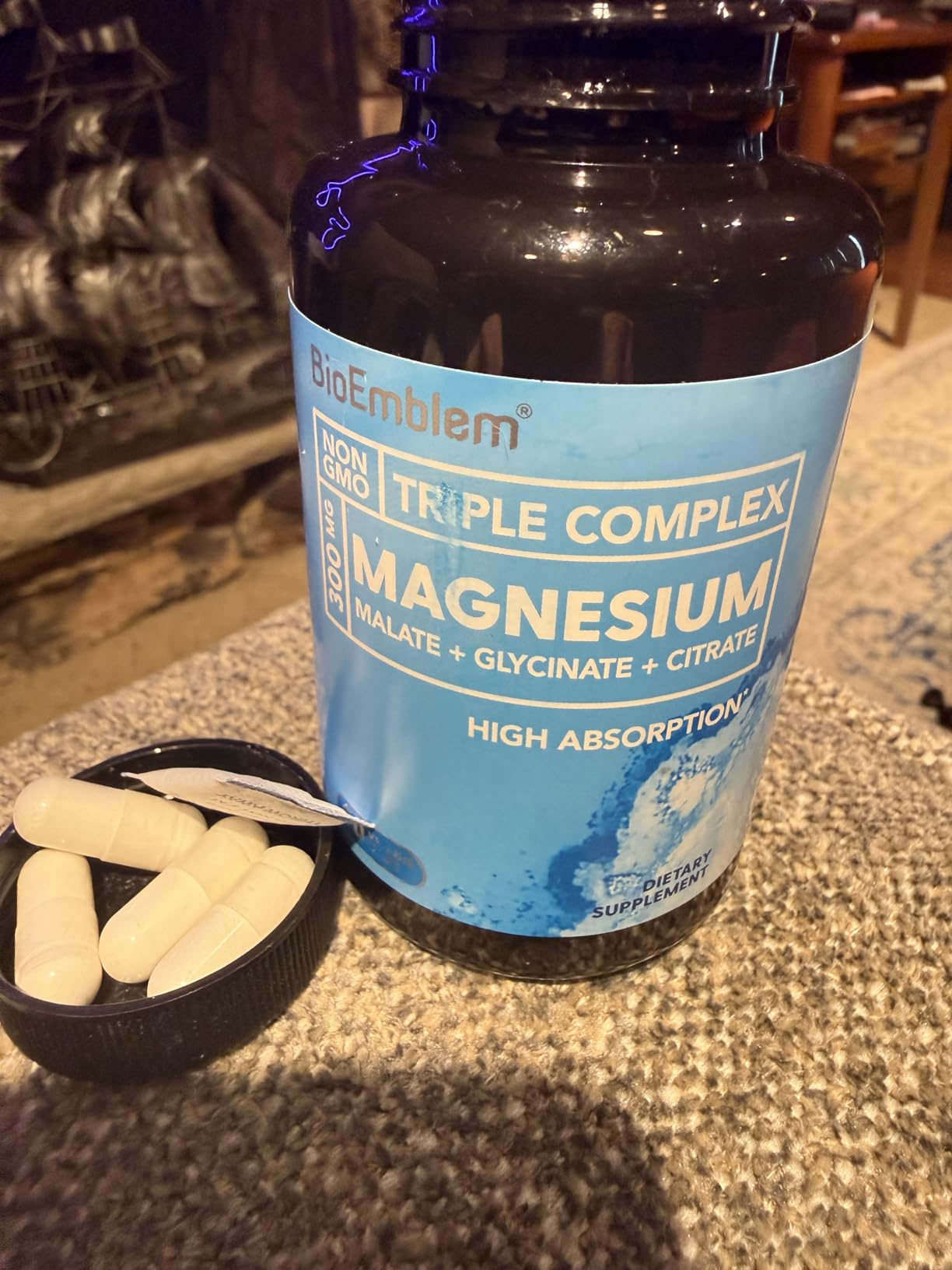 BioEmblem Magnesium Glycinate Complex, 300mg Per Serving, 90 Capsules customer photo 2