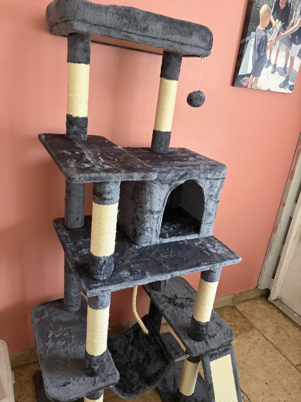 Yaheetech 63in Sturdy Large Cat Tree for Indoor Heavy Cats, Tall Tower customer photo 1