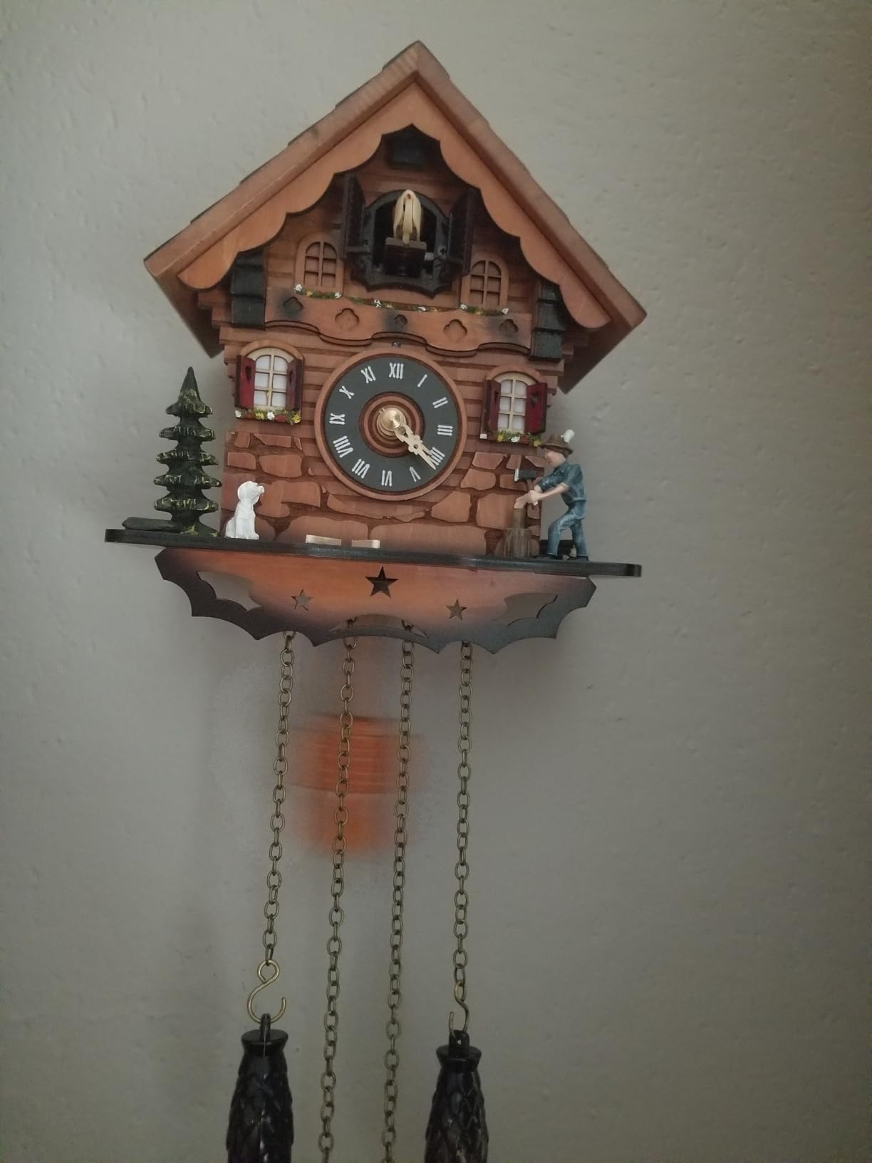 Kintrot Cuckoo Clock Traditional Black Forest Wooden Wall Clock customer photo 2