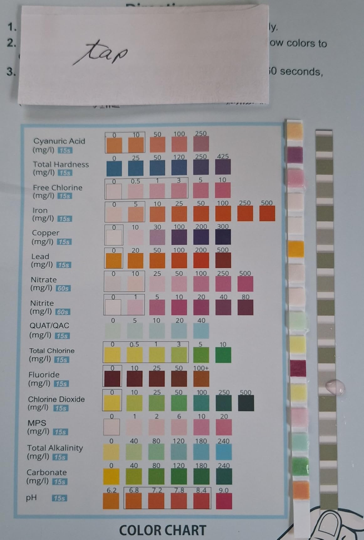 SJ WAVE 22 in 1 Water Test Kits - 125 Strips Drinking Water Test Kit, Home Tap and Well Water Tester for Bacteria pH Hardness Lead Iron Copper Chlorine Cyanuric Acid customer photo 2