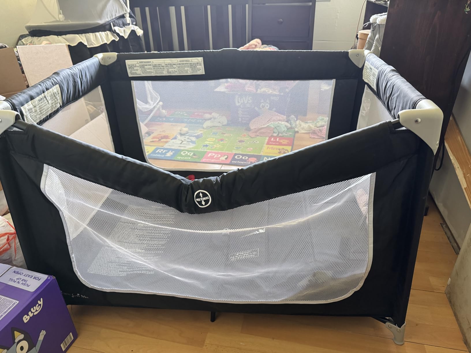 Dream On Me Zodiak Portable Playard, Compact for Travel, Carry Bag, Black | Removable 1