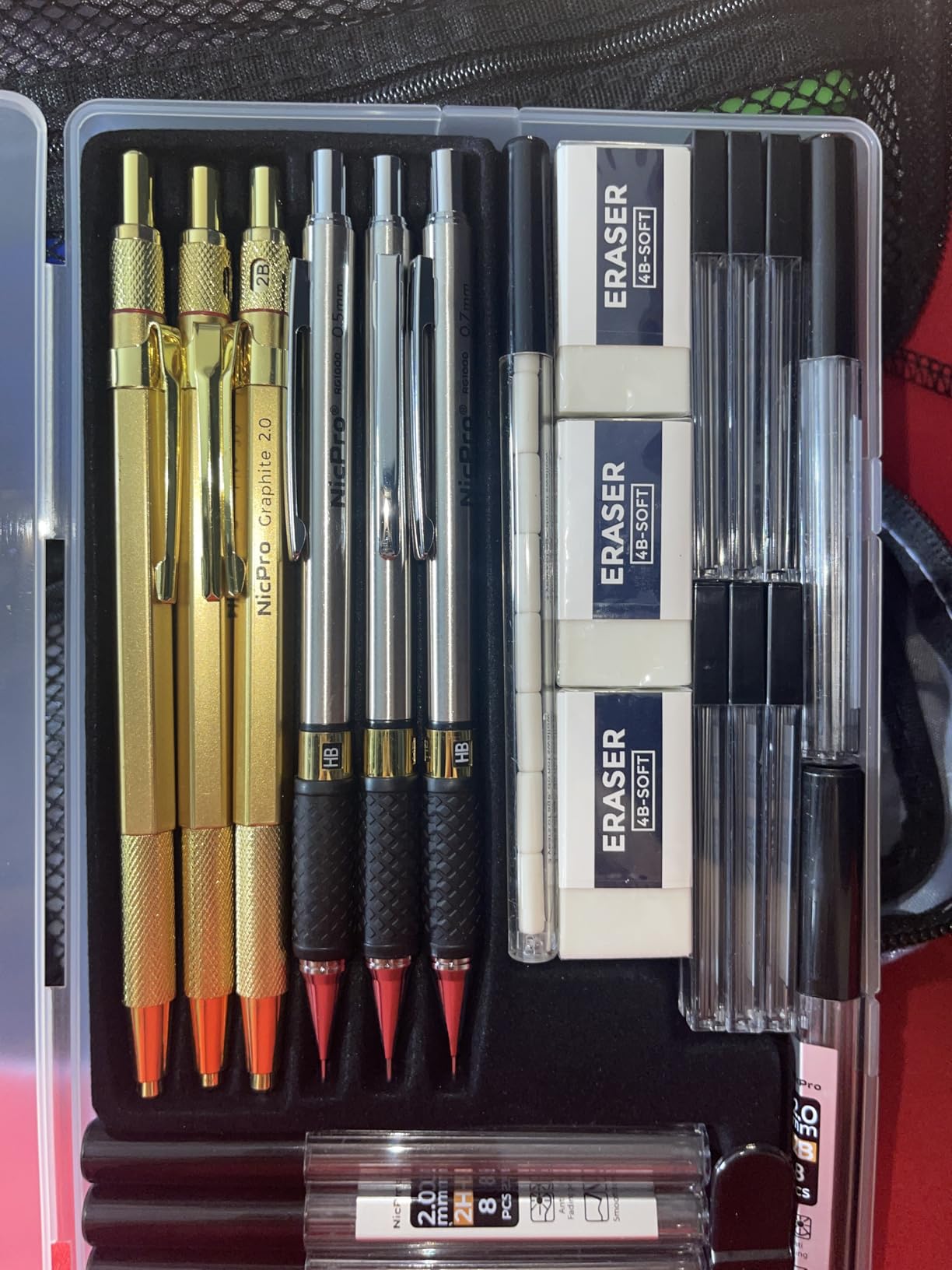 Nicpro 6PCS Art Mechanical Pencil Set, 0.5/0.7/0.9/2mm Point customer photo 1