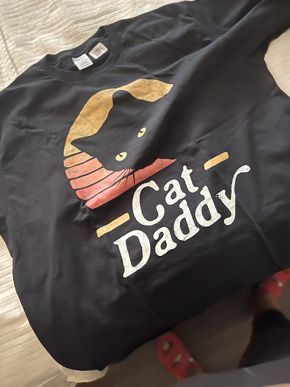 Cat Daddy Vintage Eighties Style Cat Retro Distressed T-Shirt customer photo 2