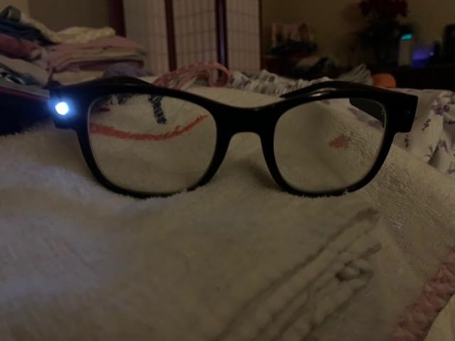 USB Rechargeable Led Reading Glasses Lighted Eyewear for Women Men customer photo 1