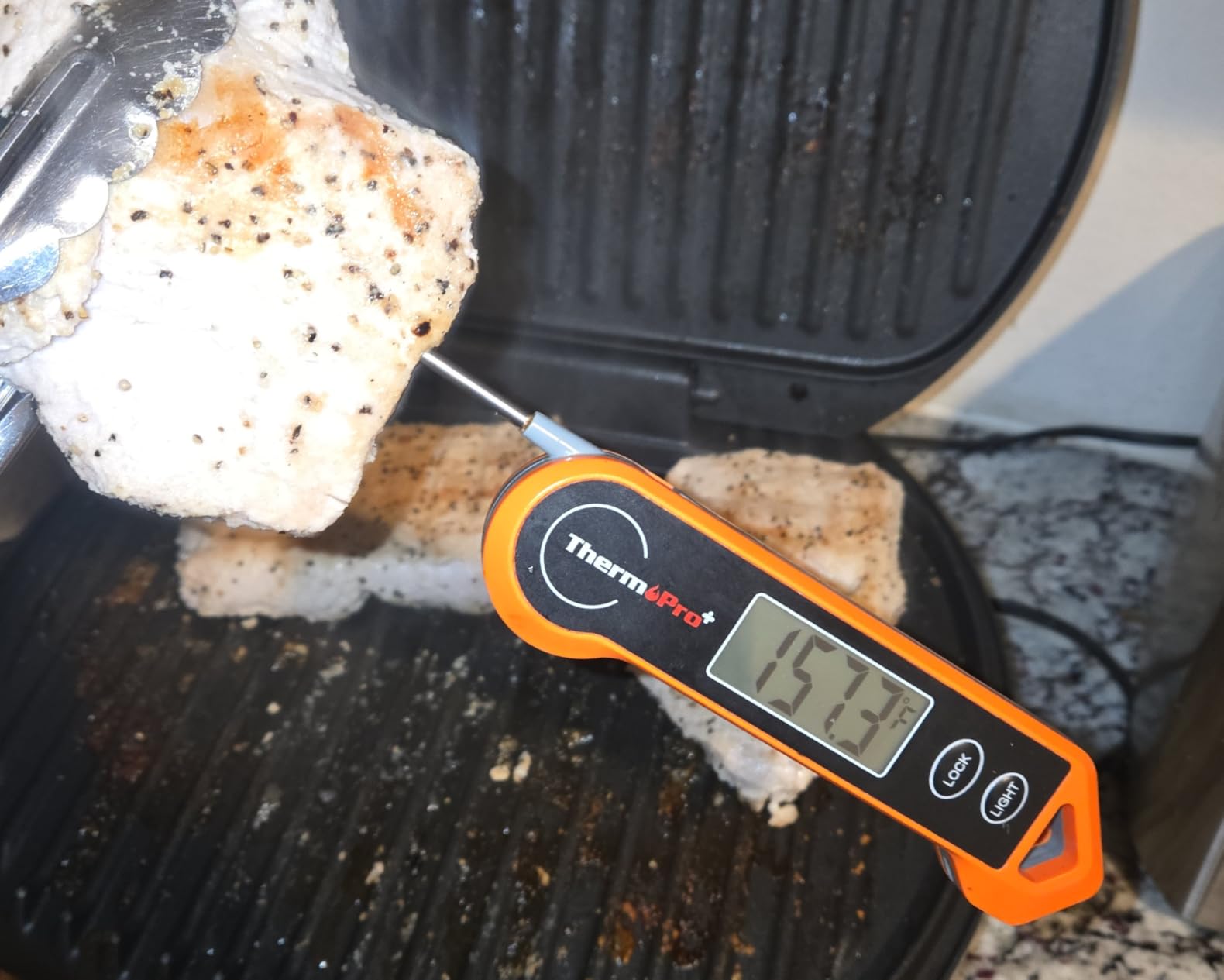 TempPro TempSwift 1 Sec Instant Read Meat Thermometer Digital | Auto-Rotating Backlit, Motion-Activated, Waterproof Cooking Food Thermometer for BBQ Grill Candy customer photo 1