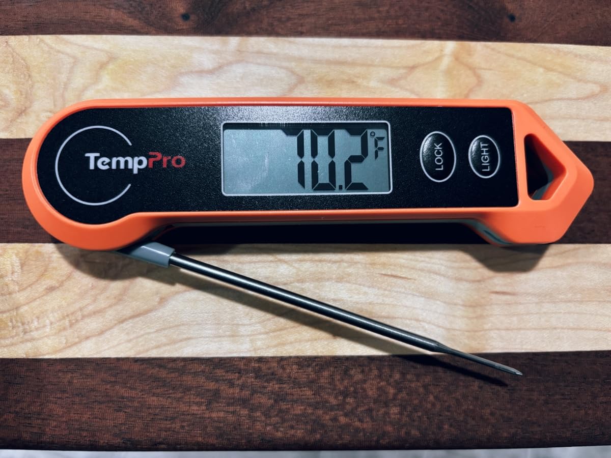 TempPro TempSwift 1 Sec Instant Read Meat Thermometer Digital | Auto-Rotating Backlit, Motion-Activated, Waterproof Cooking Food Thermometer for BBQ Grill Candy customer photo 2