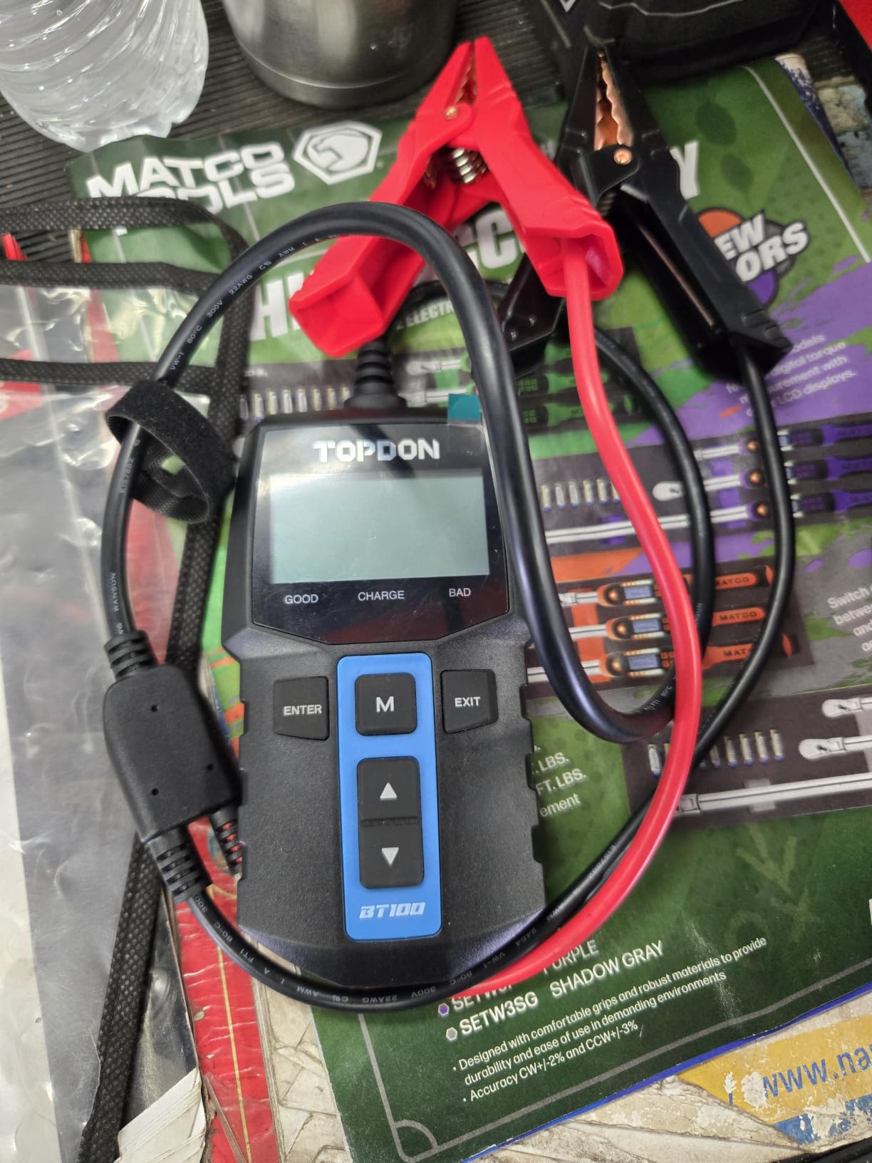 TOPDON BT100 12V Car Battery Tester, Automotive Battery Load Tester | 100-2000 CCA Auto Battery Tester with Battery, Cranking & Charging System Test for Car Truck Motorcycle ATV SUV Boat Yacht customer photo 1