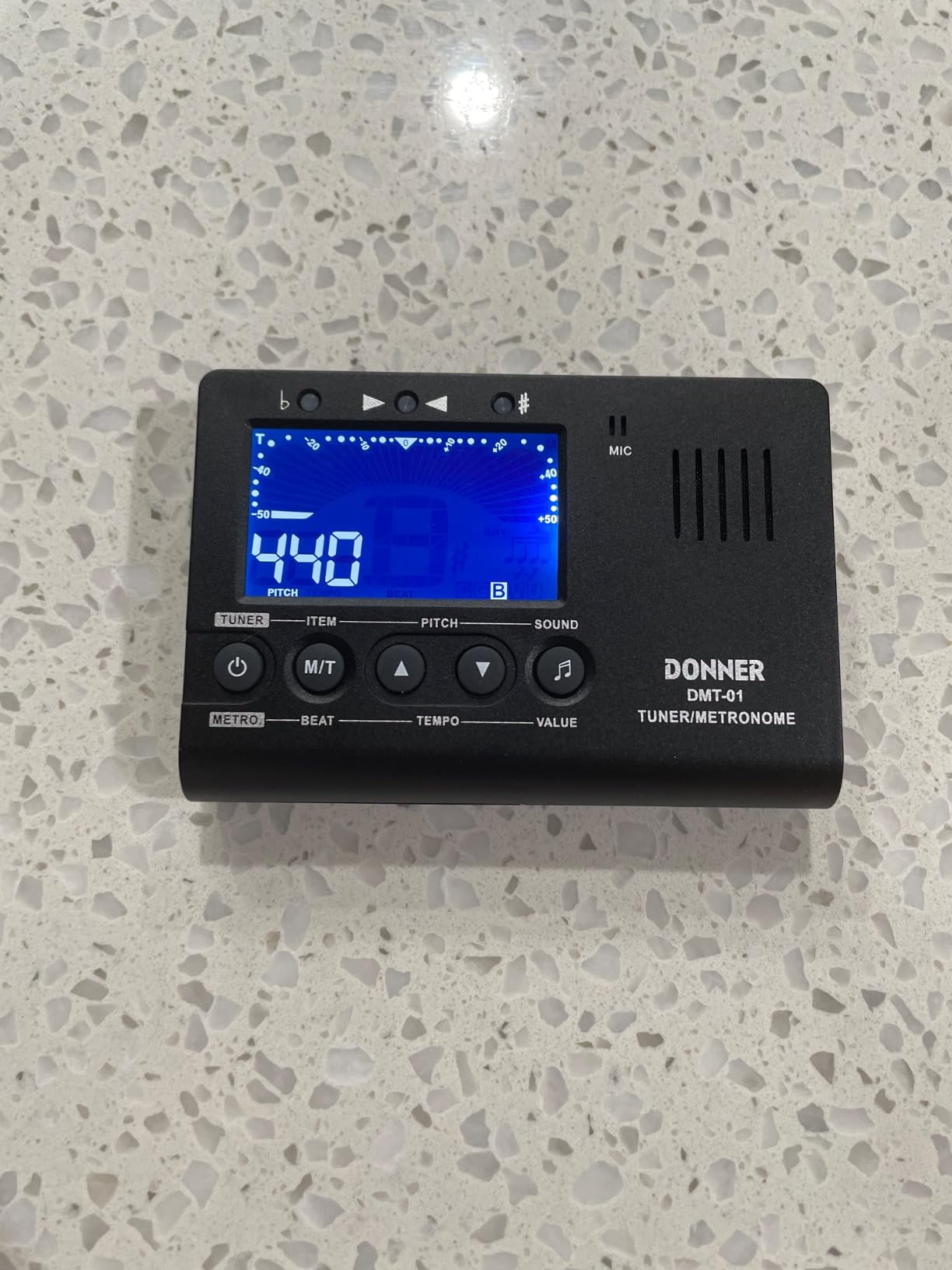 Donner Metronome Tuner for All Instruments - Guitar, Bass, Violin, Ukulele, Trumpet, Chromatic, Clarinet, Flute, 3 in 1 Digital Metronome with Tuner/Metronome/Tone Generator, DMT-01 customer photo 2