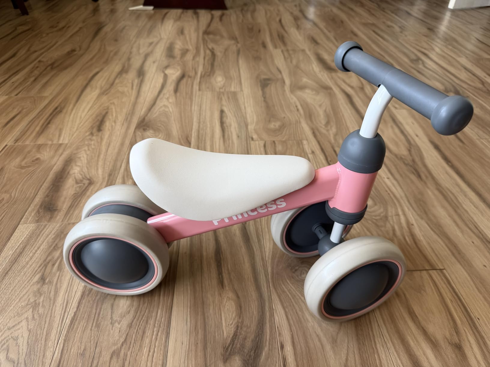 BEKILOLE 1 Year Old Girl Gifts Baby Balance Bike 1st Birthday Girl Gift with LED Light Up Wheels for 12-24 Months Toddlers - ASTM Certified 2-Minute Assembly Pink First Ride On Training Toy customer photo 1