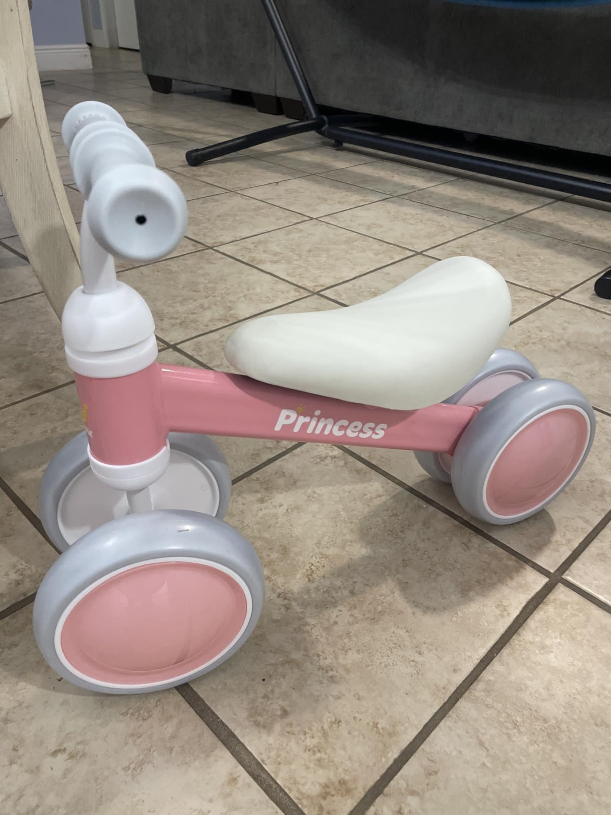 BEKILOLE 1 Year Old Girl Gifts Baby Balance Bike 1st Birthday Girl Gift with LED Light Up Wheels for 12-24 Months Toddlers - ASTM Certified 2-Minute Assembly Pink First Ride On Training Toy customer photo 2