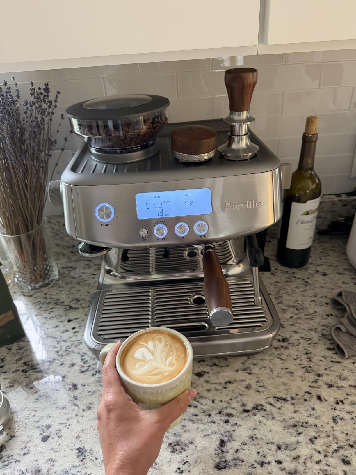 Breville BES878BSS Barista Pro Espresso Machine, Brushed Stainless Steel | Pull barista-quality espresso shots, lattes and cappuccinos at home with this manual coffee maker with built-in grinder customer photo 1