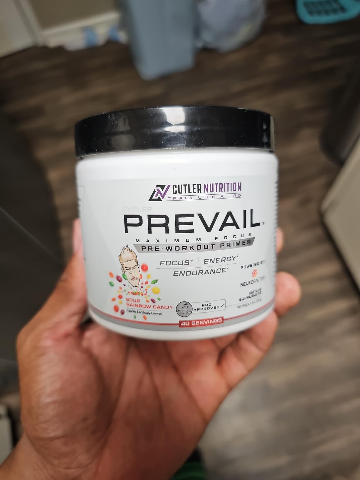 Prevail Pre Workout Powder with Nootropics: Pre-Workout Drink for Men and Women, Cutting Edge Energy and Focus Supplement with L Citrulline, Alpha GPC, L Tyrosine | Sour Rainbow Candy, 40 Scoops customer photo 2