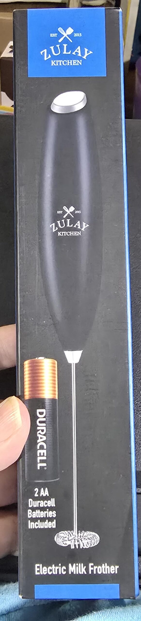Zulay Kitchen Milk Frother Handheld Electric Whisk - Frother Wand, Durable Drink Mixer, Coffee Frother, Hand Blender, Frother for Protein Powder, Matcha & More - Black customer photo 2