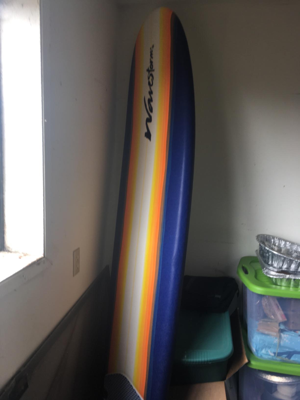 Wavestorm 8ft Surfboard // Foam Wax Free Soft Top Longboard for Adults and Kids of All Levels of Surfing, Multicolor customer photo 2