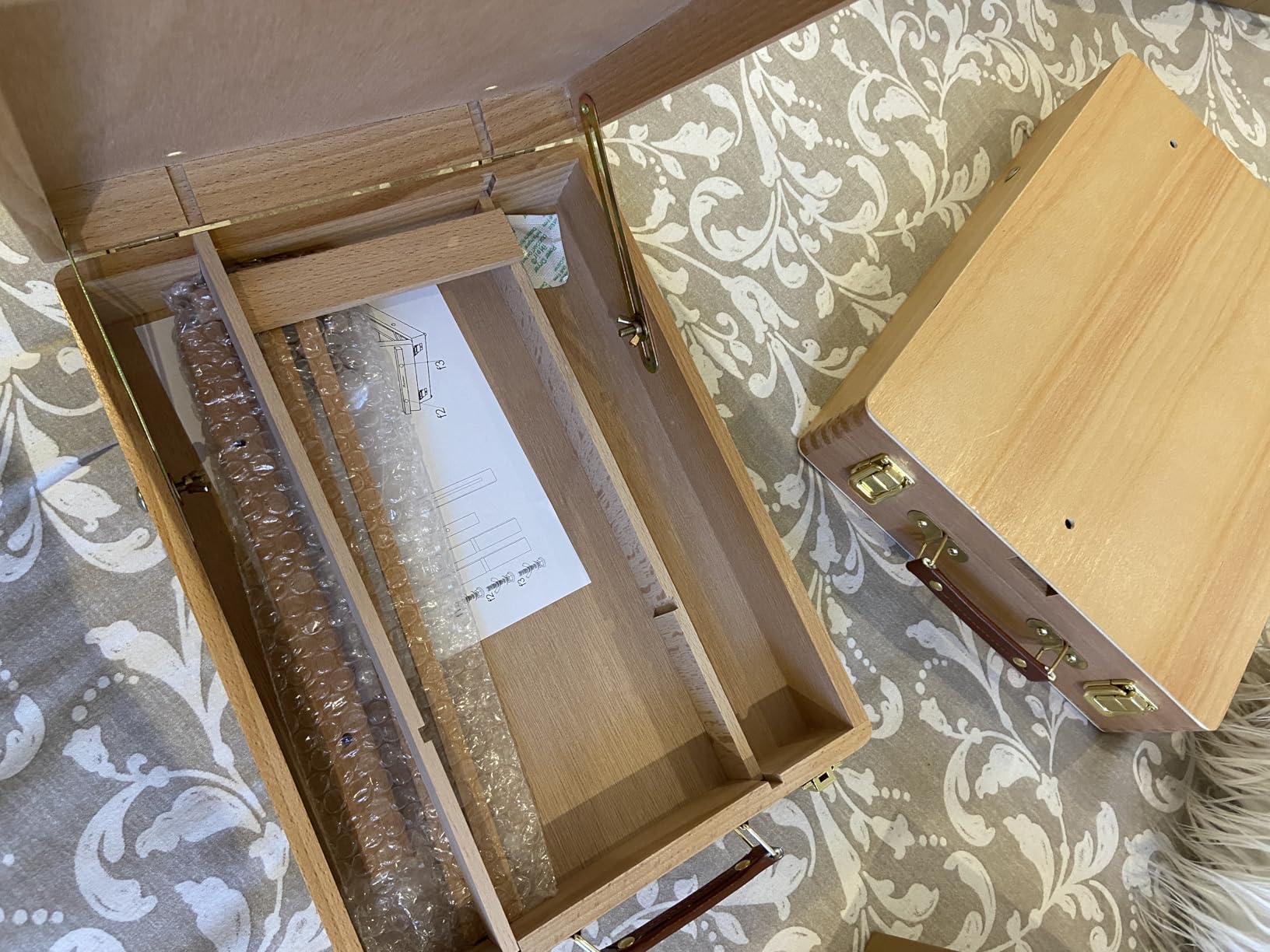 Tabletop Art Easel for Painting, Wooden Sketchbox, Portable Desktop Easel customer photo 1