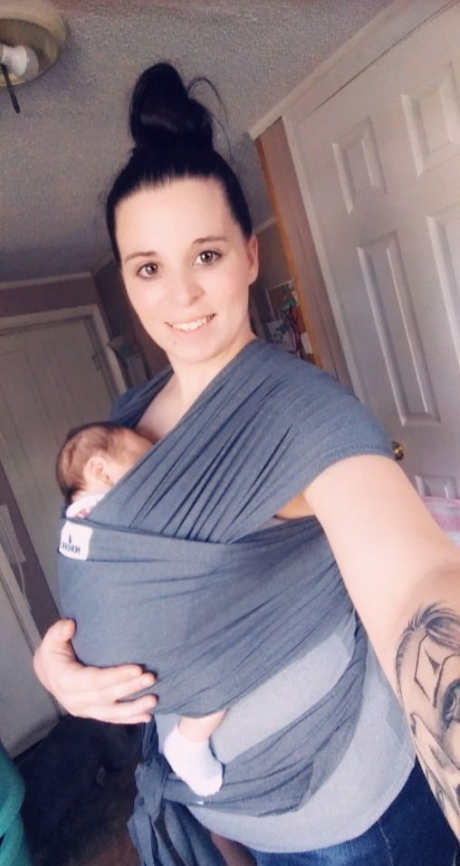 Baby Wraps Carrier, Jeroray Baby Carrier,Hands Free Infant Carrier, Lightweight,Breathable,Softness,Heather Grey customer photo 1