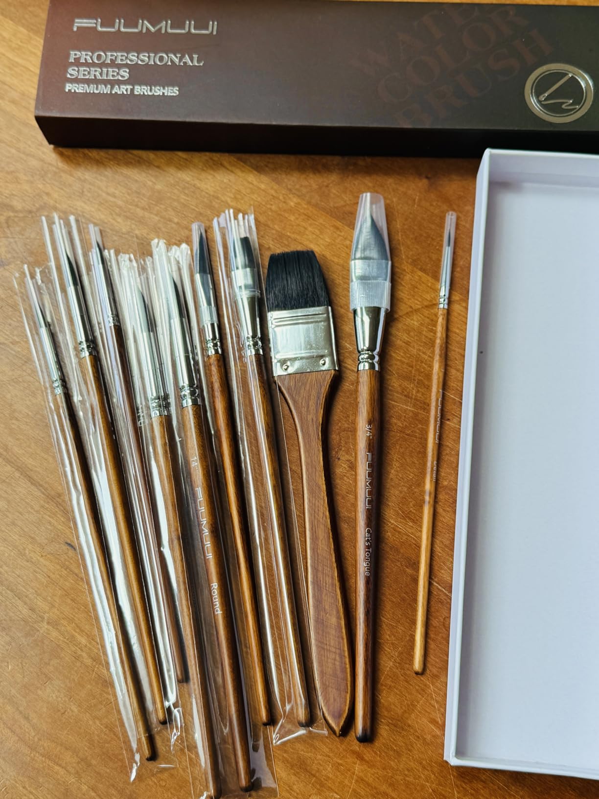 Sable Watercolor Brushes 9pcs Professional Superior Kolinsky Watercolor Paint Brushes for Artists Round Pointed Oval Wash for Watercolor Acrylics Gouache Inks Painting customer photo 1