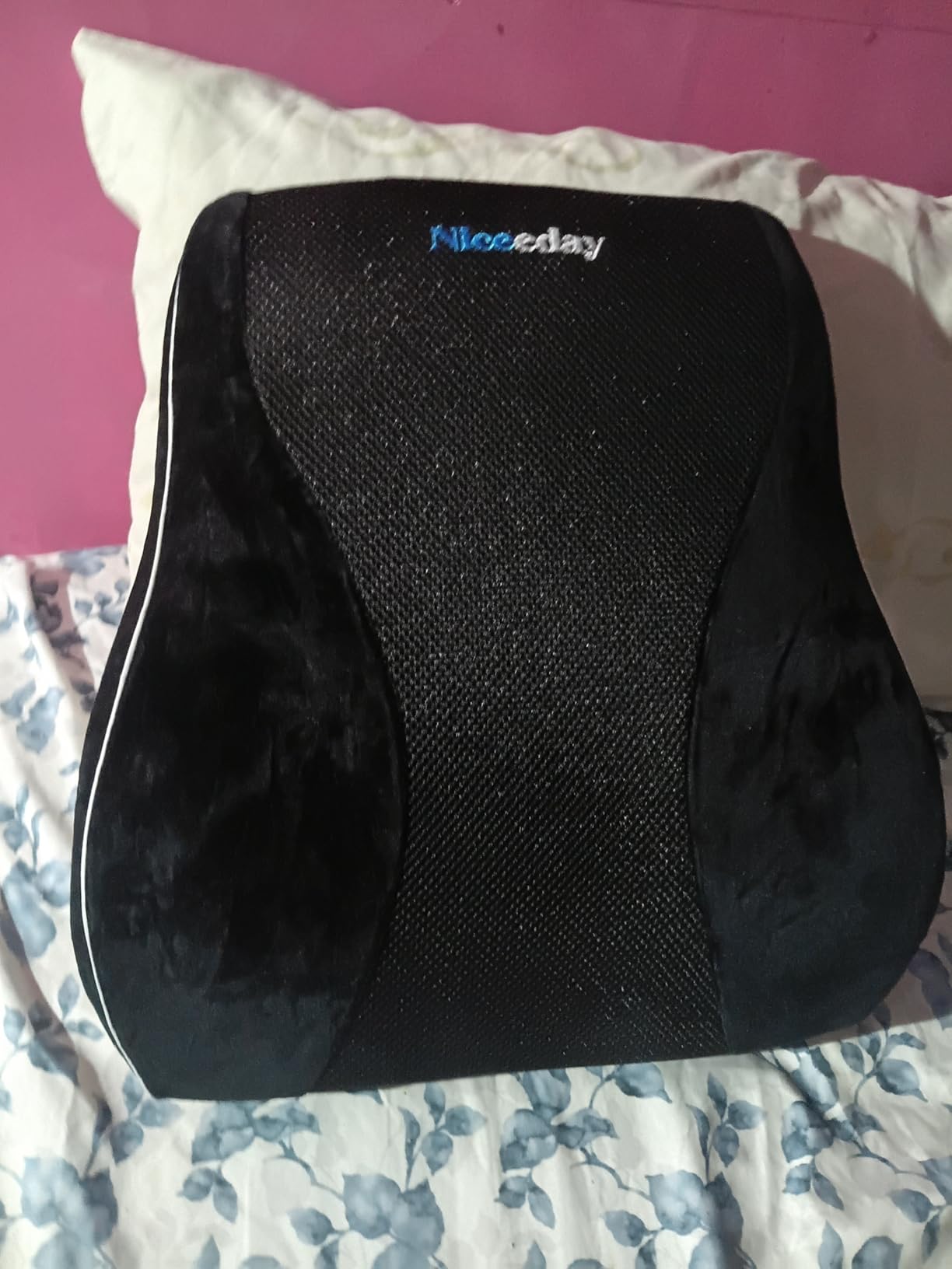 Niceeday Lumbar Support Pillow for Office Chair Car Back Support Pillow, Memory Foam Gaming Chair Desk Chair Back Cushion for Lower Back Pain Relief, Ergonomic Back Rest,Office Home Essentials customer photo 2