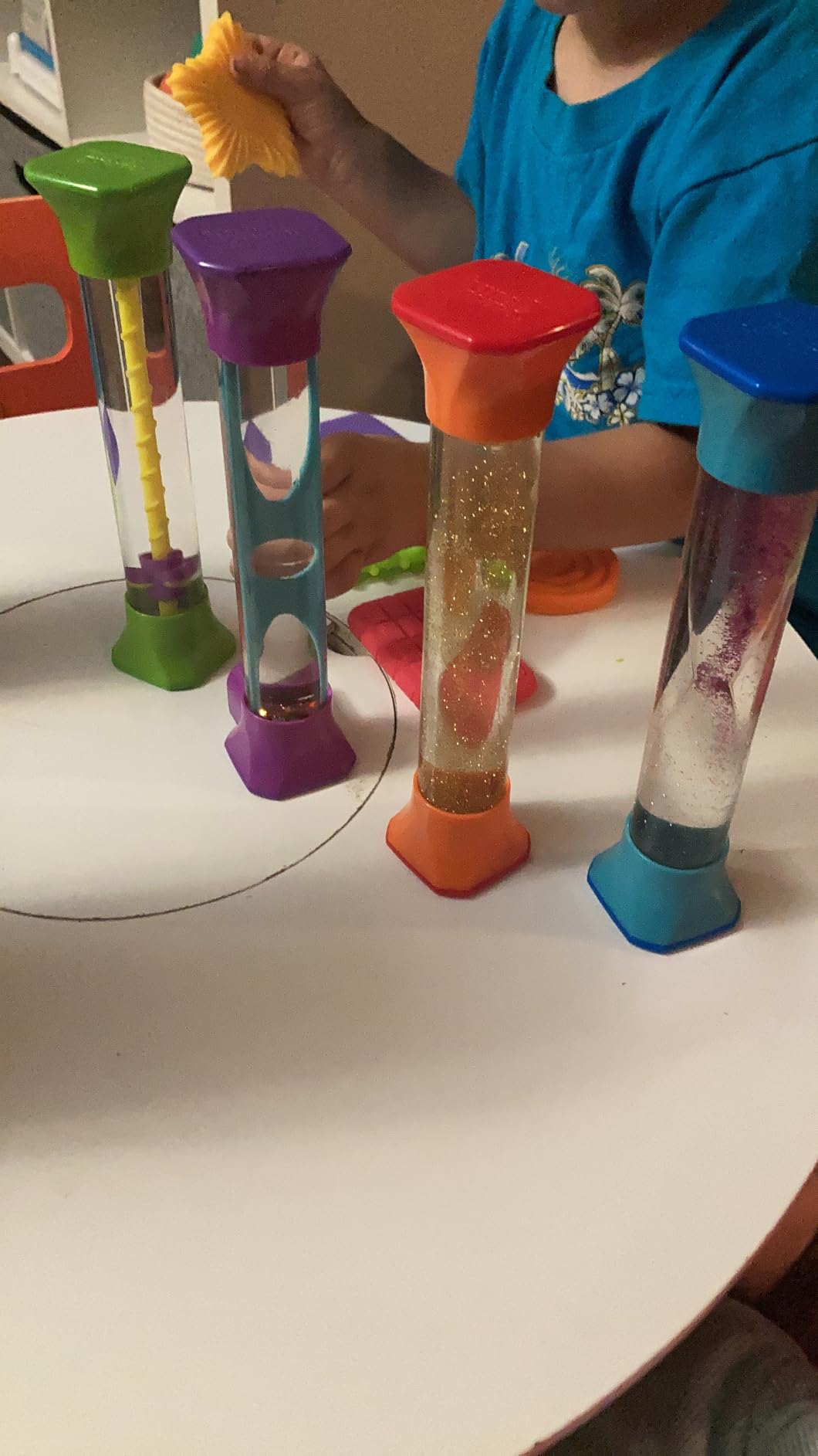hand2mind Sensory Fidget Tubes, Sensory Toys, Travel Toys, Quiet Fidgets for Classroom, Calm Down Corner Supplies, Anxiety Relief Items for Kids, Toddler Stocking Stuffers, for Kids customer photo 2