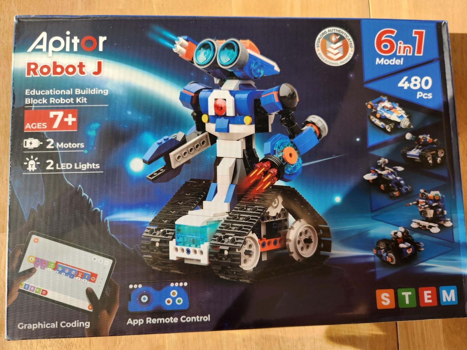 Apitor STEM Coding Robot Toy 6-in-1 Building Kit for Boys 8-12 480 Blocks customer photo 2