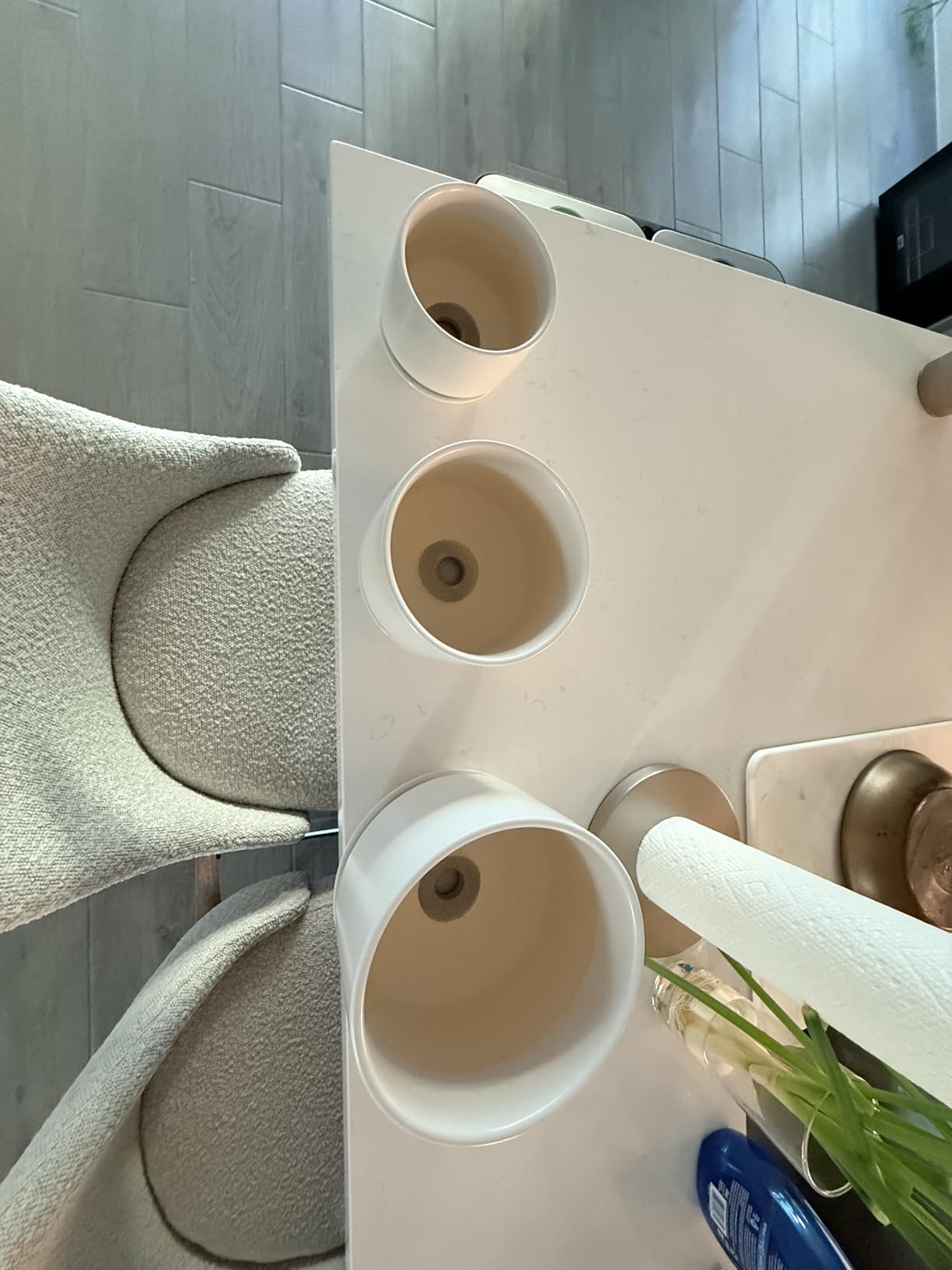 LE TAUCI Ceramic Pots for Plants, 4.3+5.3+6.8 Inch, Set of 3, White customer photo 2